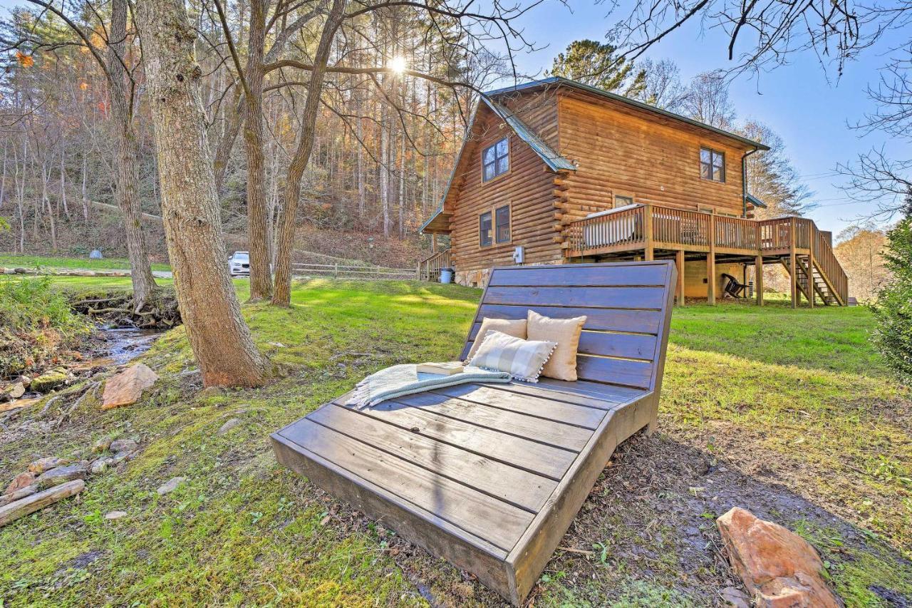 Creekside Bryson City Cabin With Private Hot Tub Villa Exterior photo